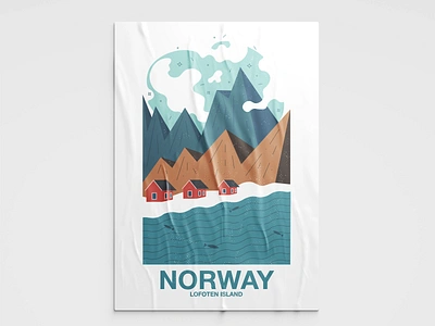 Poster for a travel agency adobe illustrator adobe illustrator cc design flat flat illustration illustration minimalism minimalistic norway poster poster art poster design scandinavian travel vector vector illustration