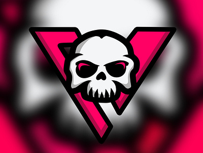 V Skull Logo branding design emotes illustration logo vector web