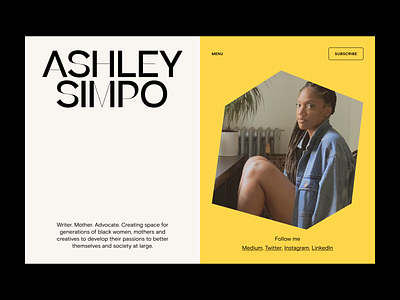 Ashley Simpo branding design typography web website design
