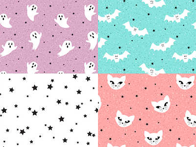 Pastel Halloween design halloween illustration pastel pattern vector