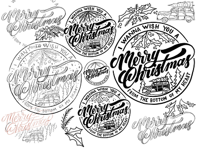 Christmas T-Shirt for Maggie’s Company christmas hand lettering lettering t shirt type