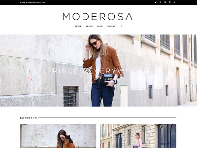 Moderosa black blog design fashion minimal photography web web design website white