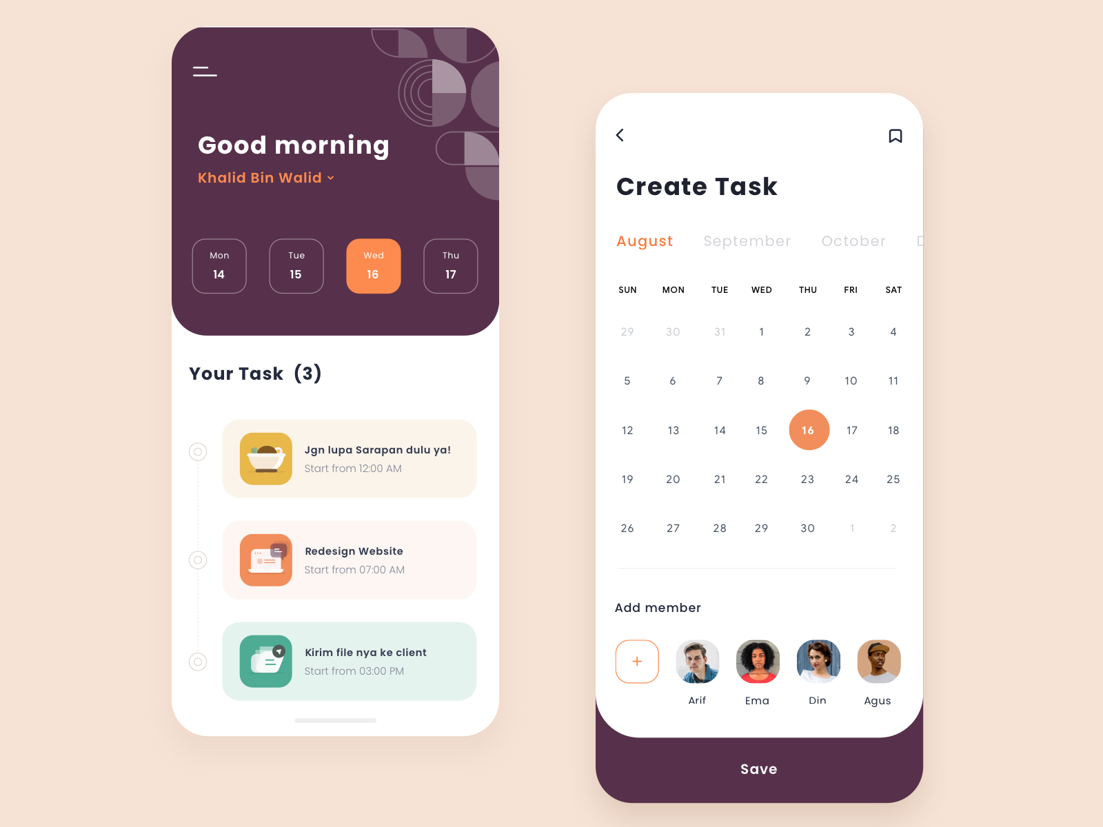 Task App by Fikri Ruslandi on Dribbble