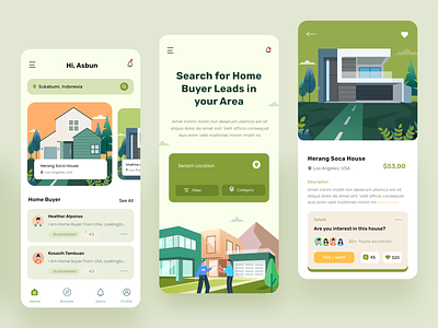 Home Finder App app clean details page home homepage hotel illustation location menu real estate ui