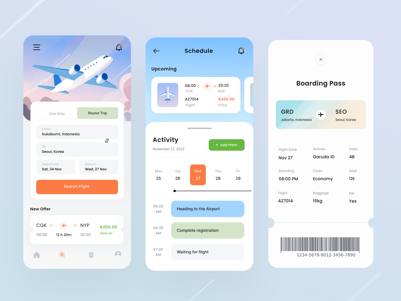 Flight UI Exploration by Fikri Ruslandi for Vlanner on Dribbble