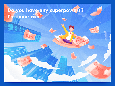 Super rich city illustration money rich 插图