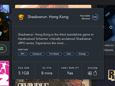 Redesigning Steam: Storefront Hover redesign steam ui ux