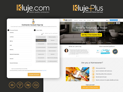 Website - Kluje Corporate Site branding illustration logo ui ux vector visual design web design