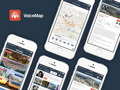 Mobile - Voicemap Mobile App branding design illustration logo ui ux vector visual design