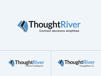 Logo - ThoughtRiver branding graphic design illustration logo vector