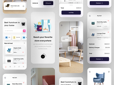 Furniture e-commerce App UI - Full Project app design appinspiration branding clean design app graphic design illustration inspiration interface minimal mobile mobile app mobile trends mobileinspiration mobileui trending uidesign uiinspiration uitrend uiuxdesign