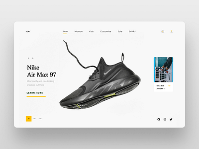 Nike Landing Page concept by Shivam Pednekar on Dribbble