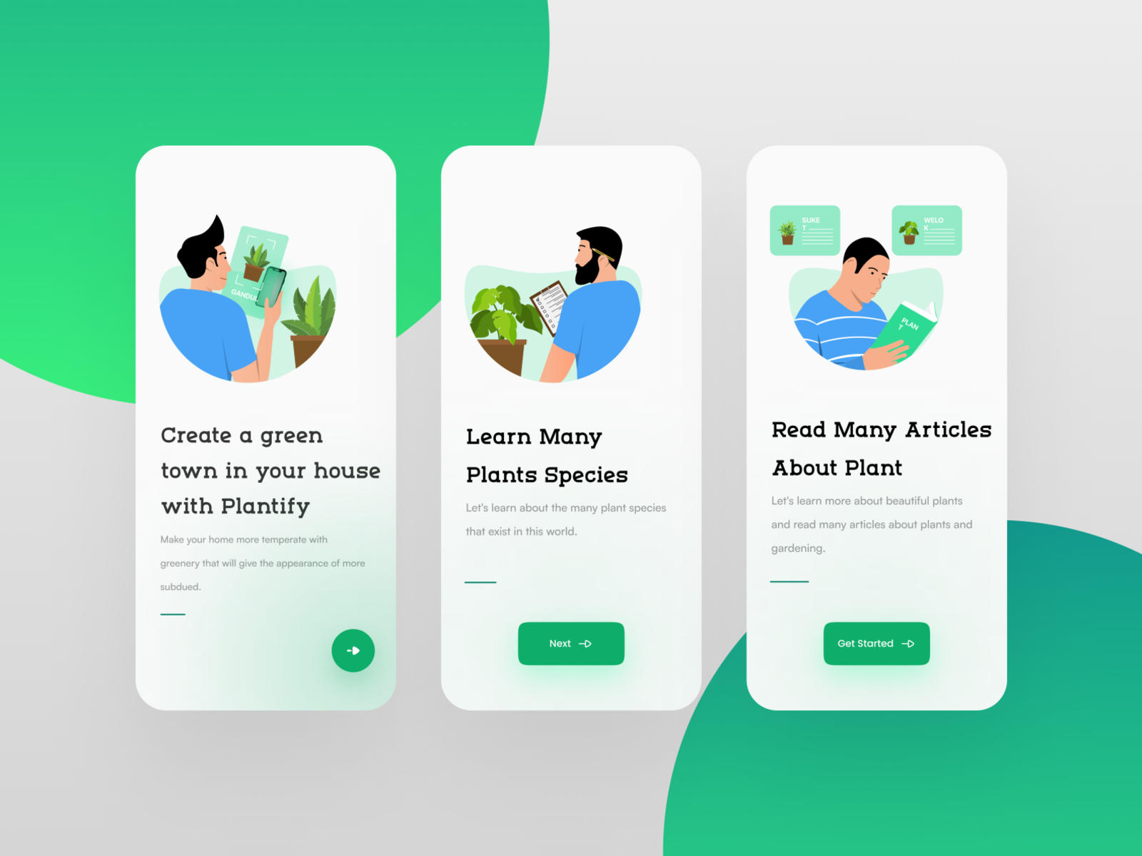 Plant care App UI - Onboarding Screens by Shivam Pednekar on Dribbble