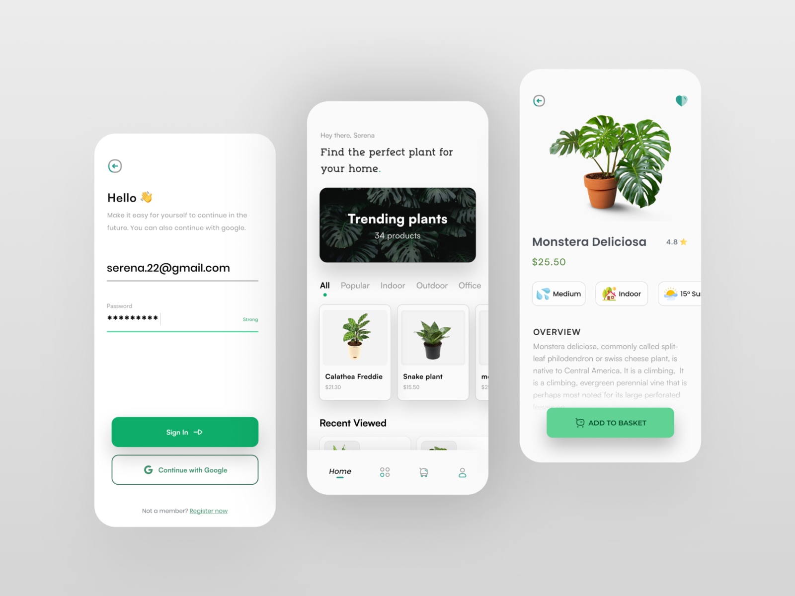 Plant care App UI by Shivam Pednekar on Dribbble