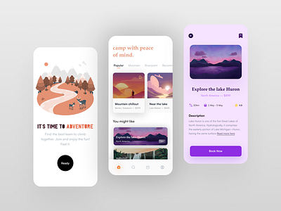 Camping Spots App Design