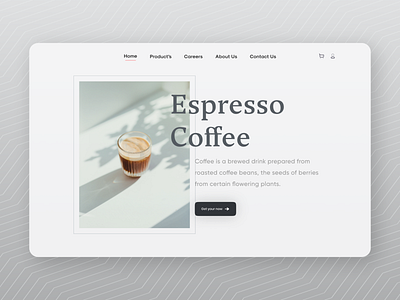 Coffee product landing page