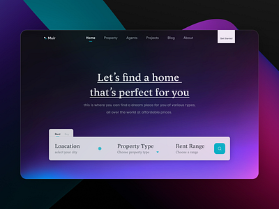 Real Estate Home Page — Landing page