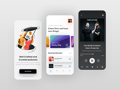 Flowcast — Podcast app UI