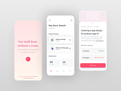 Project Management App UI app design design dribbble2022 figma illustration inspiration interface ios logo minimal mobile mobile app mobile design mobile ui project project management ui ux