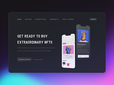 NFT Marketplace — Landing page concept