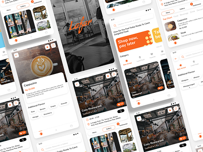 Restaurant Finder App app dailyui design mentifydojo mobile mobile app orange restaurant restaurant app ui ux