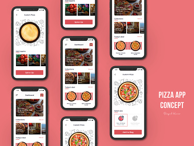 Pizza App UI Design animation app casestudy design illustration microinteraction mobile mobile app mobile app design ui ux