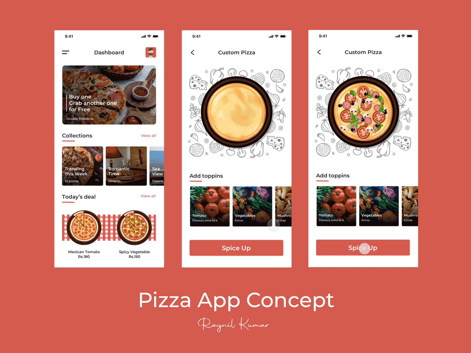 Micro Interaction - Pizza app UI animation app casestudy design illustration microinteraction mobile mobile app mobile app design ui