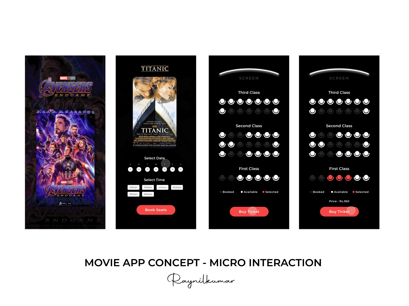 Movie App - Micro Interaction animation app casestudy design microinteraction mobile mobile app mobile app design ui ux