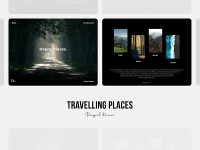 Travelling landing page - web animation app design landing page design microinteraction ui web web design