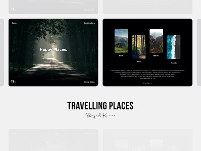 Travelling landing page - web