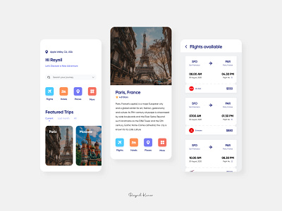 traveling App - UI design