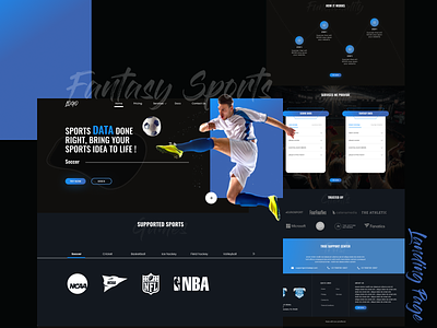 UI/ UX for Fantasy Sports Data Website app graffersid sports design ui ux web
