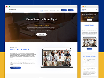 Mona Lisa: Online Exam Proctoring graffersid online exam proctoring ui user experience ux web developmnent