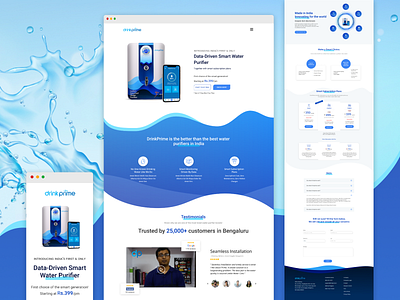 DrinkPrime: India's Smartest RO Water Purifier drinkprime graffersid ui user experience ux web design website development