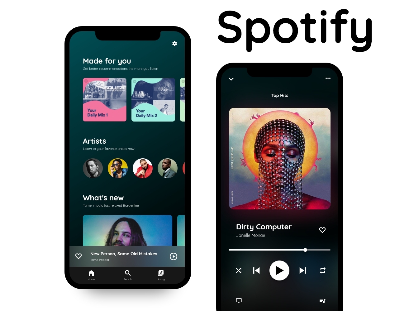 Spotify Redesign by Origami Design Studio on Dribbble