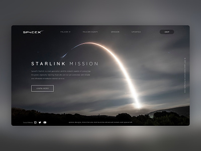 SpaceX Website Concept adobe xd adobexd black clean clean design concept concept design conceptdesign minimal ui uiux ux web web design