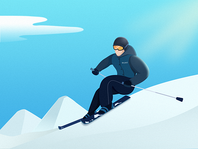 ski ski ski illustration ski 雪山