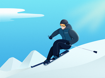 ski ski ski illustration ski 雪山