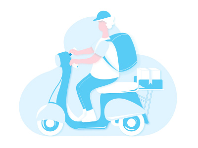Delivery... on the way!!! adobe illustrator art character character illustration delivery delivery boy design illustration illustration art sketching ui