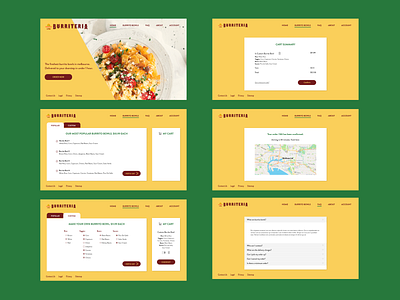 Burrito Bowl Restaurant burrito color scheme flat food app food delivery mexican food minimal ordering app restaurant restaurant branding ui ux web design website concept website design