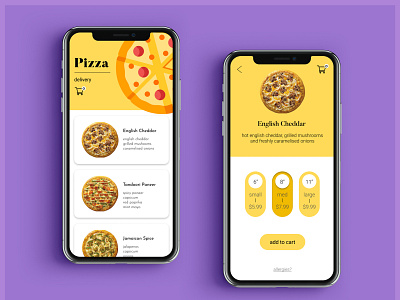 Pizza Delivery App Mockup pt 1 app ui food app illustration ios iphonex pizza ui