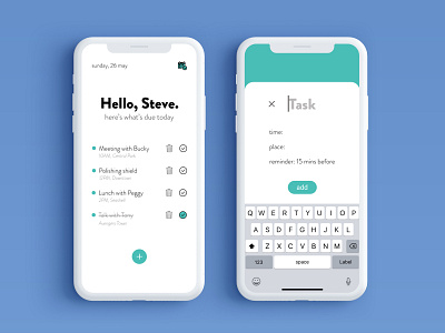 Minimal To-do App Concept app ui design flat illustration ios iphonex minimal todo todo app todolist ui ui design ux