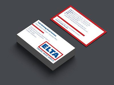 ELTA - Collateral Mock agency business card collateral travel