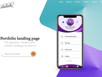 Landing Page dailyui flinto landingpage portfolio sketch