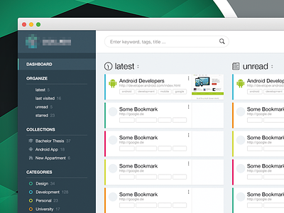 PIM application concept app application bookmarks concept pim tool web