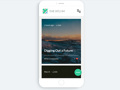 The Xylom (Mobile) design flat logo minimal ui ux web website