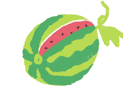 cut watermelon design illustration