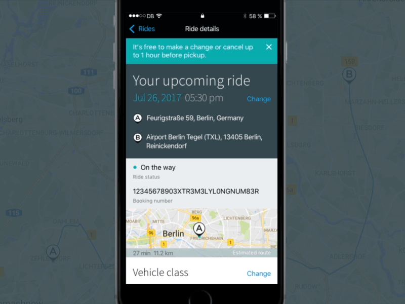 Chauffeur Service App Checkout by David Brandau on Dribbble