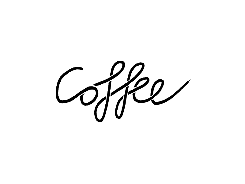 Coffee coffee lettering