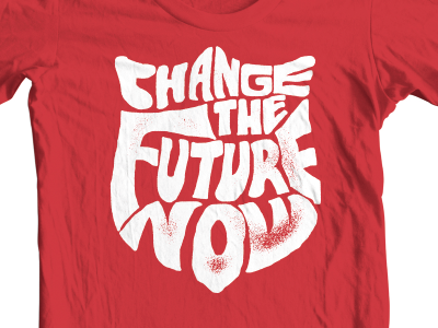 Change The Future Now - Tee Mockup lettering red red shield the salvation army worn